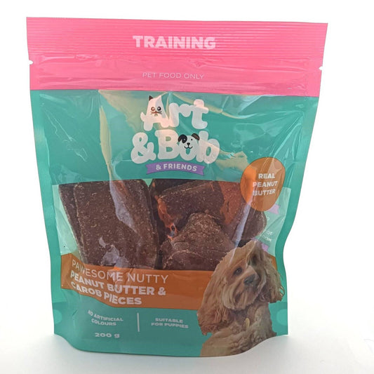 Art Bob Peanut Butter and Carob Pieces - 200g - Creamy Texture - Versatile