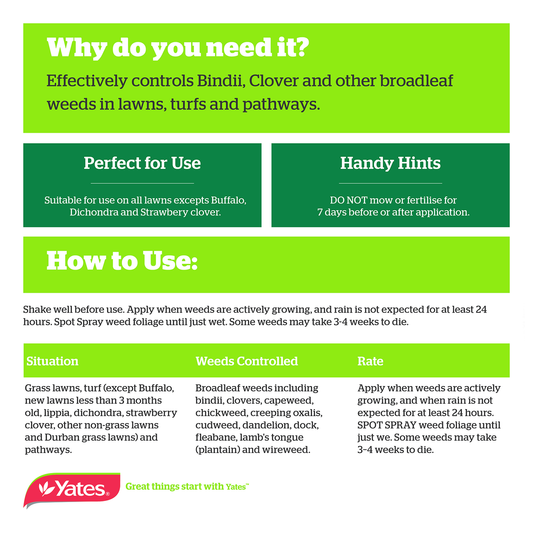 Yates Weedkiller Spot Spray 750ml Liquid Selectively Kills Weeds – view 2 - Auzzistore