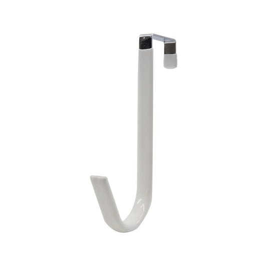 Adoored Over the Door Deco Hook 2 Pack - 130mm x 95mm - White - Easy Installation