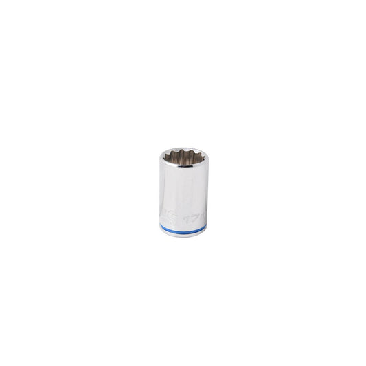 Kincrome Socket 17mm 1/2 Drive - Chrome Vanadium Steel - Mirror Polish