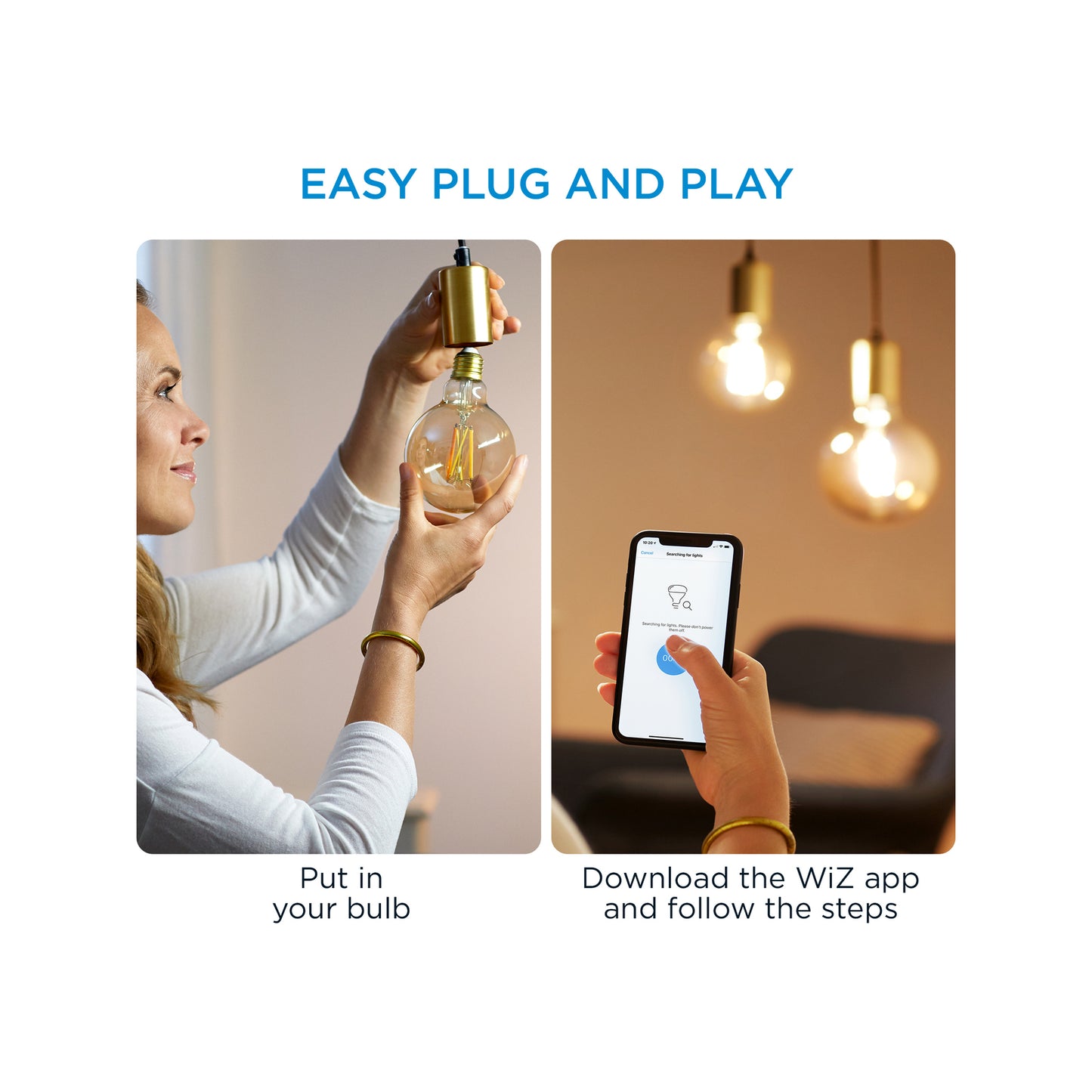 WIZ G95 E27 LED 640Lm Tuneable White 7W Smart Filament Globe