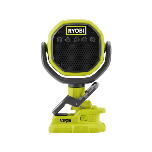 Ryobi 18V ONE+ Clamp Speaker - Portable Bluetooth - 8W - 33 Hours Runtime