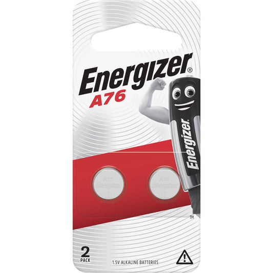 Energizer LR44 A76 Alkaline Button Battery 2 Pack - 1.5V - Long-Lasting Power