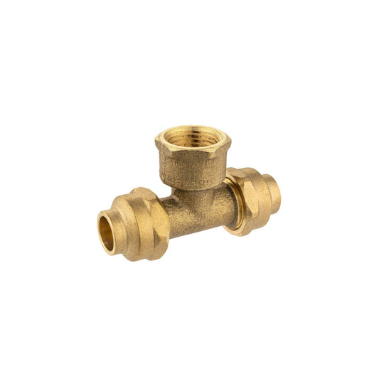 Brasshards Brass Flared Tee - 15fl x 15fl x 15fi - Lead-Free - WaterMark Approved - Auzzistore