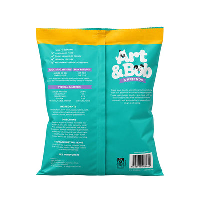 Art Bob Brownie with Beef Liver Bites Dog Treats 750g - Crunchy Biscuits - Supports Dental Hygiene