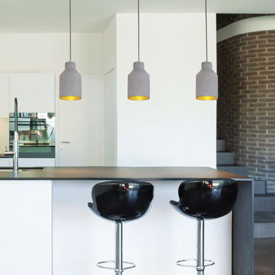 Home Design Teramo Concrete Pendant - 145mm - Grey Concrete - Stylish Look