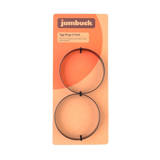 Jumbuck Egg Rings 2 Pack - 85mm Non-Stick BBQ Cooking Tools - Black - Auzzistore