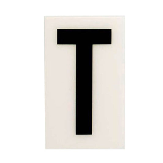 Sandleford 85mm White Self Adhesive House Letter T - Durable Polycarbonate