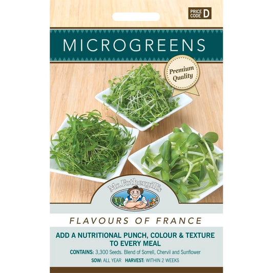 Mr Fothergill Microgreens Flavours of France 75mm Seeds Healthy Taste - Auzzistore