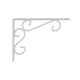 Carinya Heavy Duty Scroll Stayed Bracket 200kg White Steel Elegant