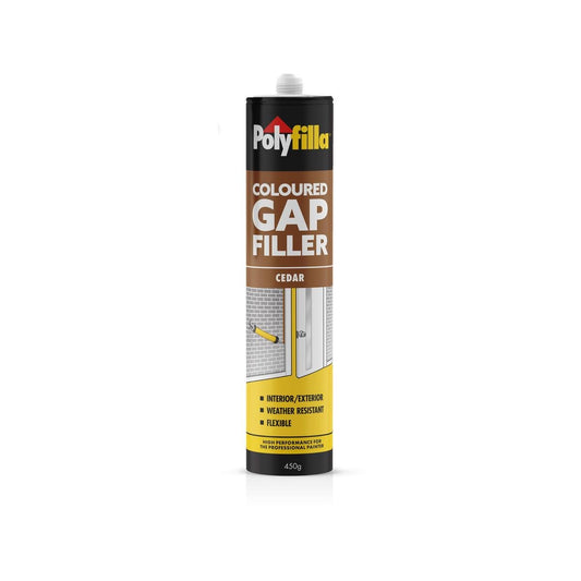 Poly 450g Cedar Coloured Caulk Gap Filler - 450g - Cedar - Acrylic - Weather Resistant - Auzzistore