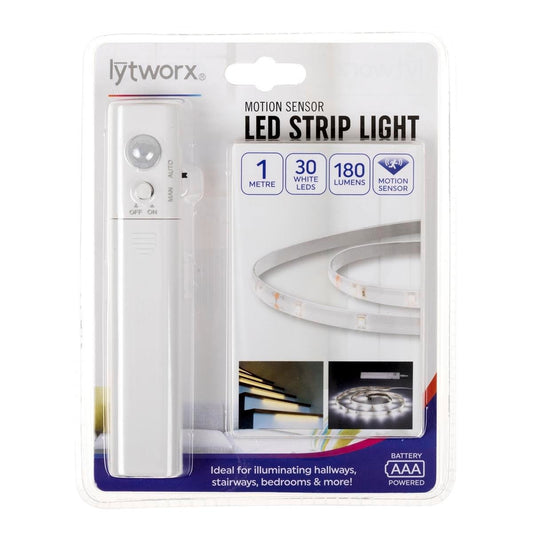 Lytworx Motion Sensor LED Strip Light - 1m - 180 Lumens - White