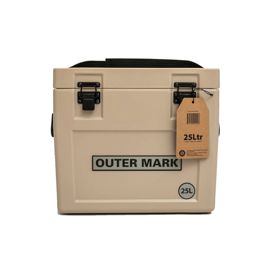 Outermark 25L Cooler Ice Box - Beige - Durable, High Ice Retention