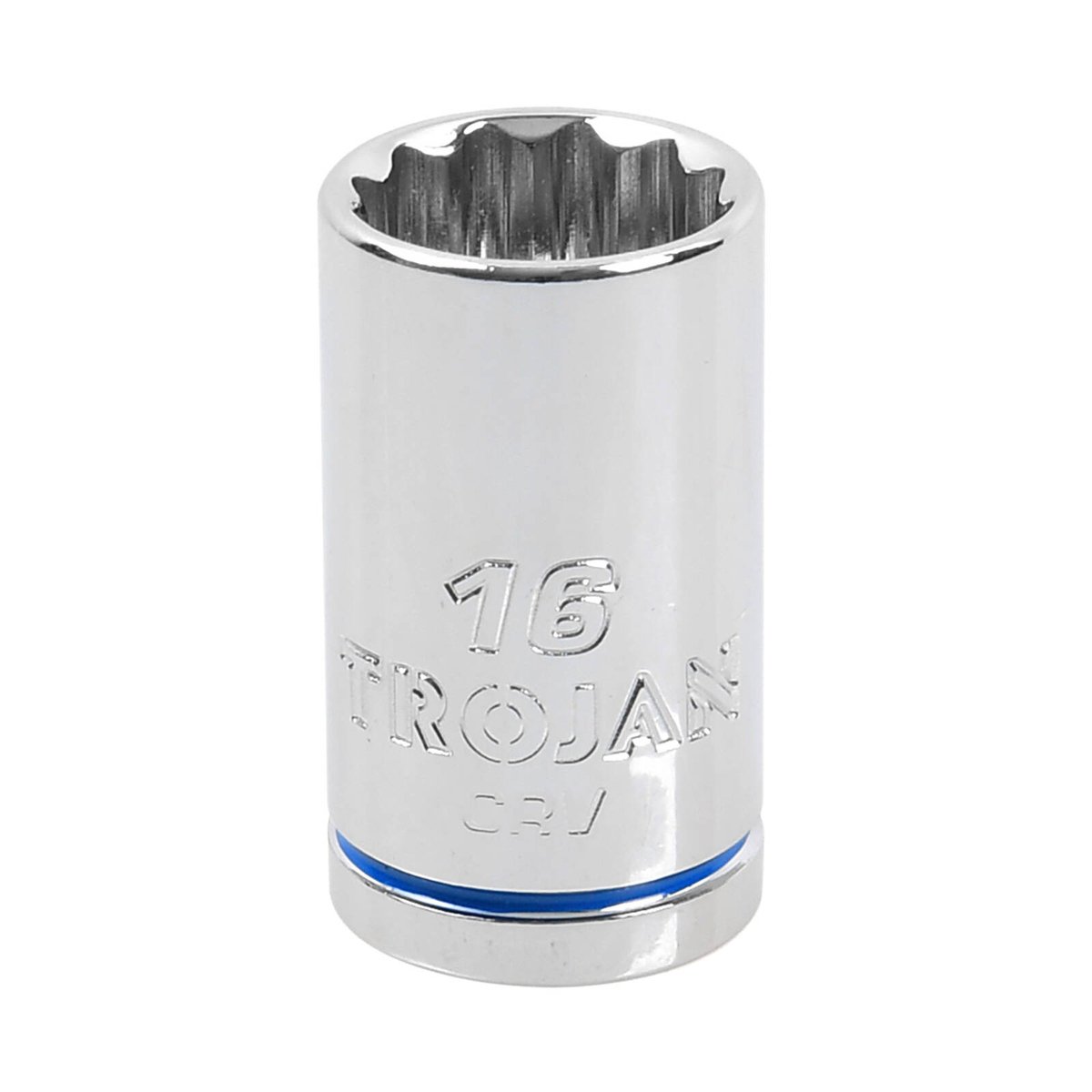 6472 Socket Trojan 16mm Socket 1/2 Drive - Polished Chrome Vanadium - Durable 12-P ...