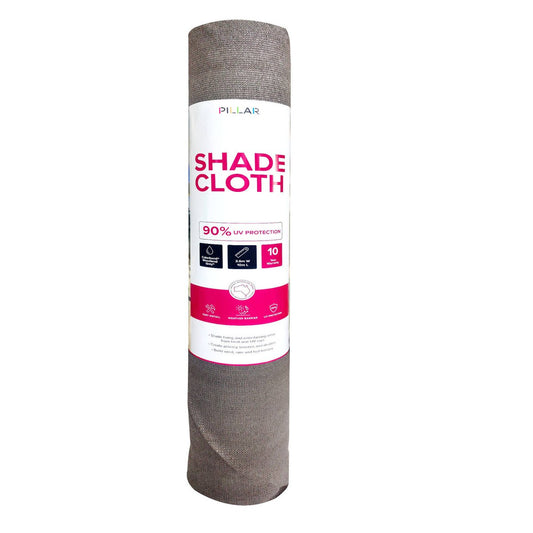 Pillar 3 Shade Cloth - 66 x 10m - Woodland Grey - 90% UV Protection - Auzzistore