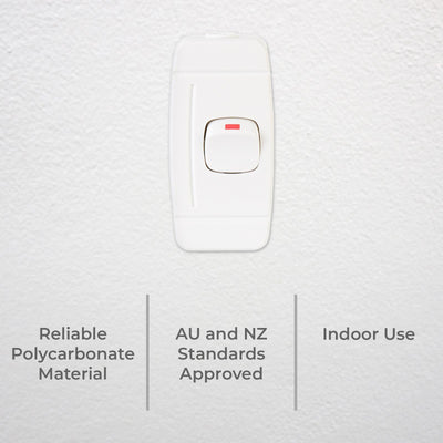 Deta Cordline Switch - Double Pole - 32mm Polycarbonate - Durable Design
