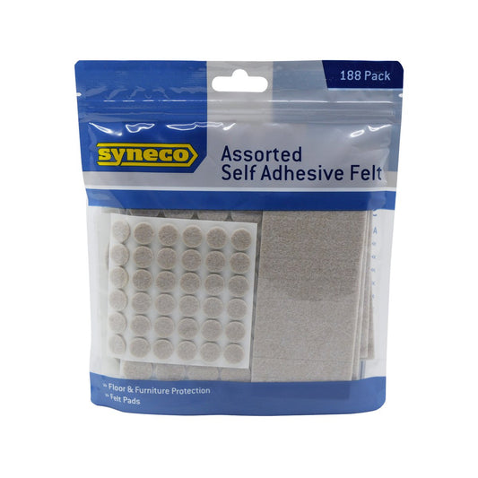Syneco 188 Piece Assorted Felt Floor Protection - 188 Pads - Noise Reduction – view 2 - Auzzistore