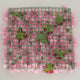 Un Real Dahlia Rose Flower Hedge Tile - 50 x 50cm - Blush Pink, Cream, Burgundy - Realistic Design, Maintenance-Free