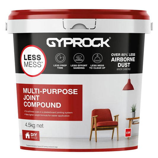 Gyprock Less Mess Joint Compound - 4.5kg - Plaster - Easy to Use - Auzzistore