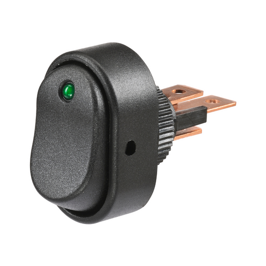 Narva 12V 30A Green LED SPST On Off Rocker Switch - Easy Installation - Reliable Control