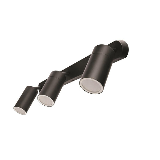 Brilliant Lighting Coolum Triple Wall Light Black 240V Stainless Steel Weather Resistant