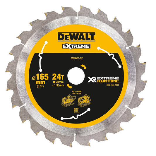 Dewalt XR Circular Saw Blade 165mm 40T - C3 Carbide - Efficient Cutting - Auzzistore