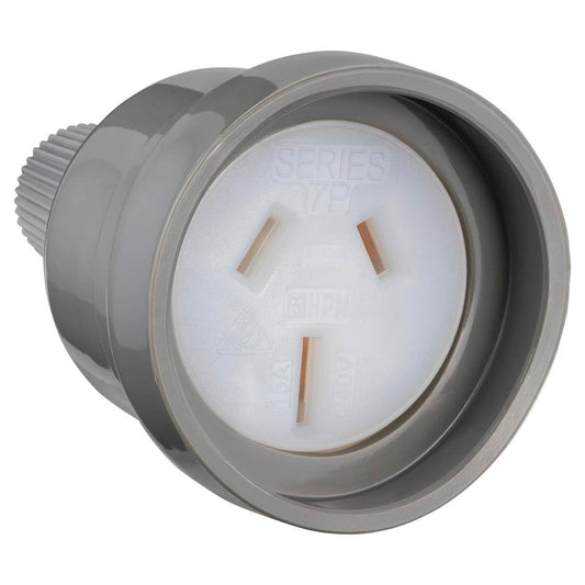 HPM 10A Grey Socket Plug Extension - 100mm x 230mm - Durable & Compact - Auzzistore