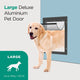 Hakuna Pets Pet Door - 280mm x 405mm - Aluminium - Lockable Slide