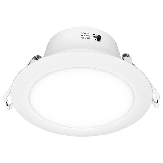 Arlec 9W Tri Colour Dimmable LED Downlight - 5 Pack - 110mm - White