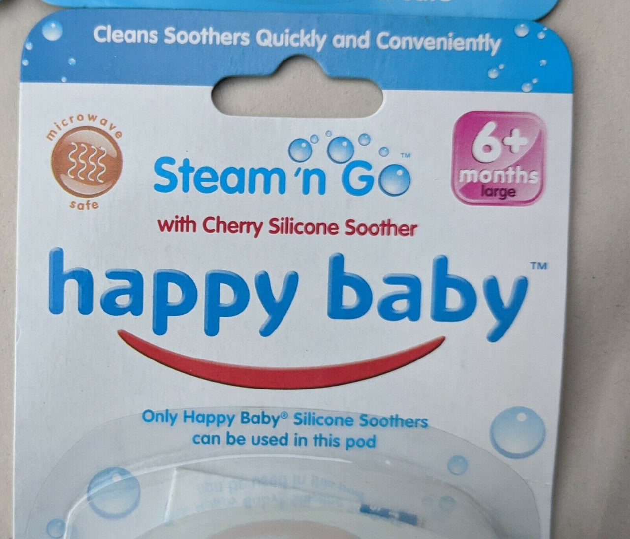 4 Pack -  Happy Baby Steam n Go Cherry Silicone Soother | Auzzi Store