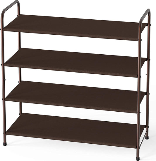4 Tier Metal Shoe Rack Storage Organiser for Entryway and Bedroom | Auzzi Store