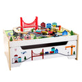 Hape Railway Storage Table Set with Drawer 814mm E8941 3+