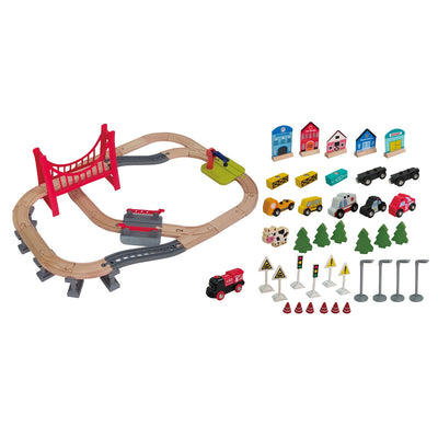 Hape Railway Storage Table Set with Drawer 814mm E8941 3+
