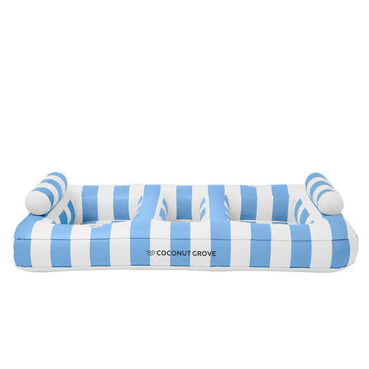 Coconut Grove Luxe Twin Hammock Float Blue, 2200mm, PVC, 160kg Max Weight, Cup Holders – view 2
