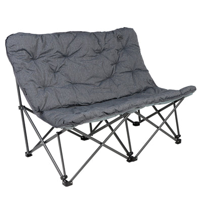 KingCamp Oversized Padded Double Camping Chair Capacity 272kg Grey Portable