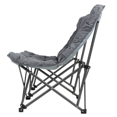 KingCamp Oversized Padded Double Camping Chair Capacity 272kg Grey Portable