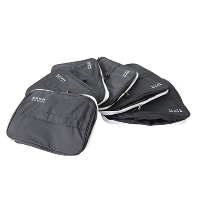 SpaceMade Compression Travel Cube Set 6pc Black Nylon Mesh Durable 81201