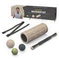 Centr Recovery Kit Foam Roller Massage Balls Black Stretch Strap