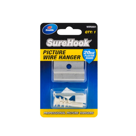 Zenith Picture Wire Hanger - 20kg Aluminium - Secure Hook Design