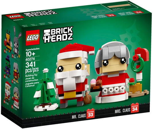 LEGO 40274 Mr. & Mrs. Claus BrickHeadz Christmas Set