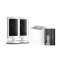 Ring Outdoor Camera Plus 2K Battery 2-Pack Dual Charger B0FH4HVMPC White