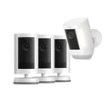 Ring Outdoor Camera Plus 2K 3 Pack + Spotlight Cam Pro 2K Battery White