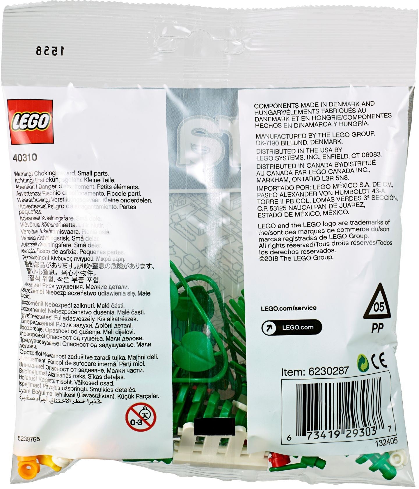 LEGO 40310 Botanical Accessories - Plants, Trees & Flowers
