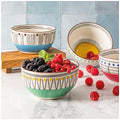over&back Stardust Stoneware Bowls 6 Piece Set Stylish Capacity 650ml
