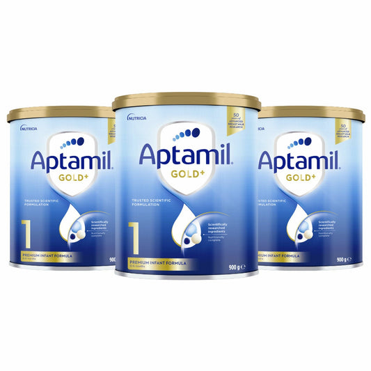 Aptamil Gold Plus Stage 1 Infant Formula 900g 3 Pack 0 to 6 Months