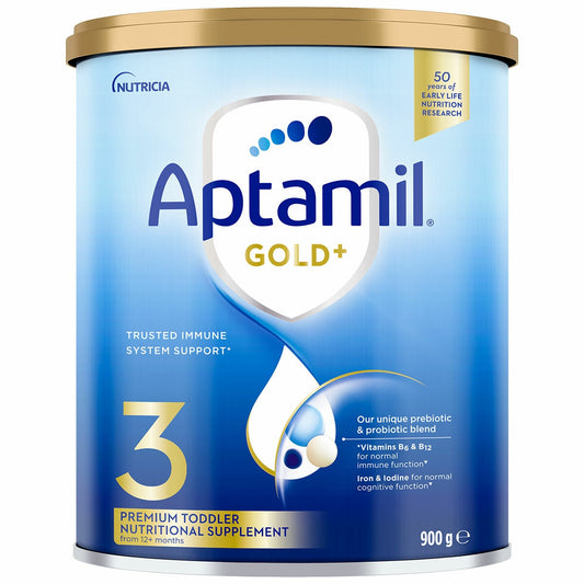 Aptamil Gold+ Stage 3 Toddler Formula 1 Year+ 3 x 900g - Auzzistore