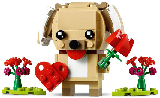 LEGO 40349 Valentine's Puppy BrickHeadz Set – view 2 - Auzzistore