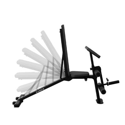 Centr Power Series FID1 Compact Adjustable Weight Bench Black Steel 500 lb Capacity