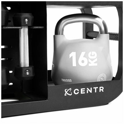 Centr Fusion Bench With Dumbbell Storage CFUB1.1 Black Steel Durable