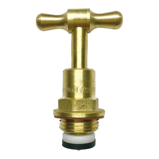 Kinetic 15mm Brass Garden Tap Top Assembly - Lead-Free - Watertight Seal - Auzzistore